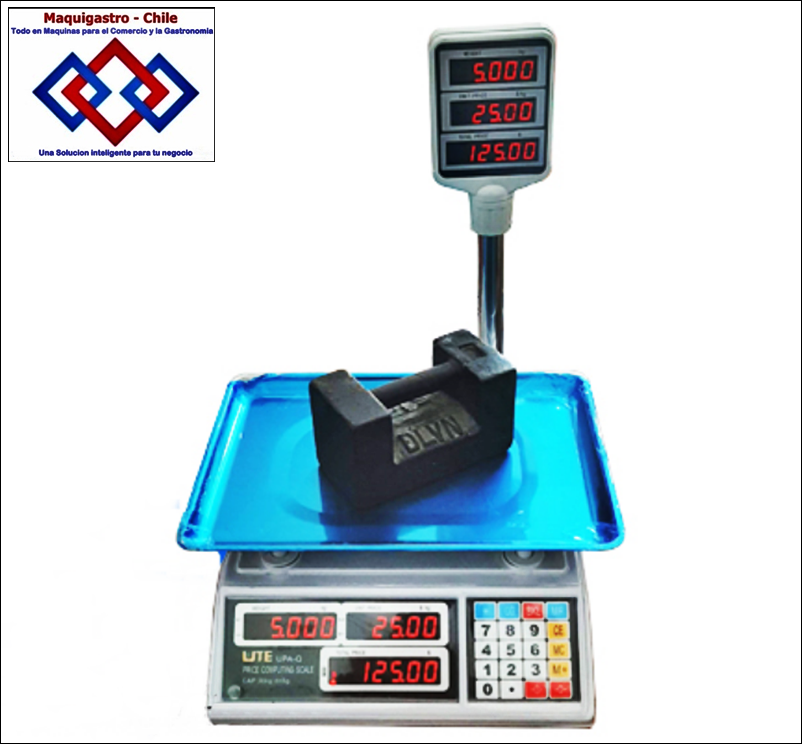Balanza Sobremesa 30 Kg UPA Visor Alto LED