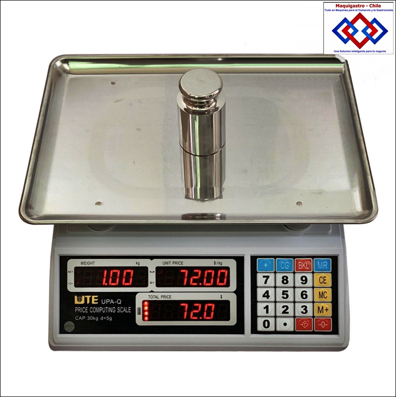 Balanza Sobremesa 30 Kg UPA Visor LED