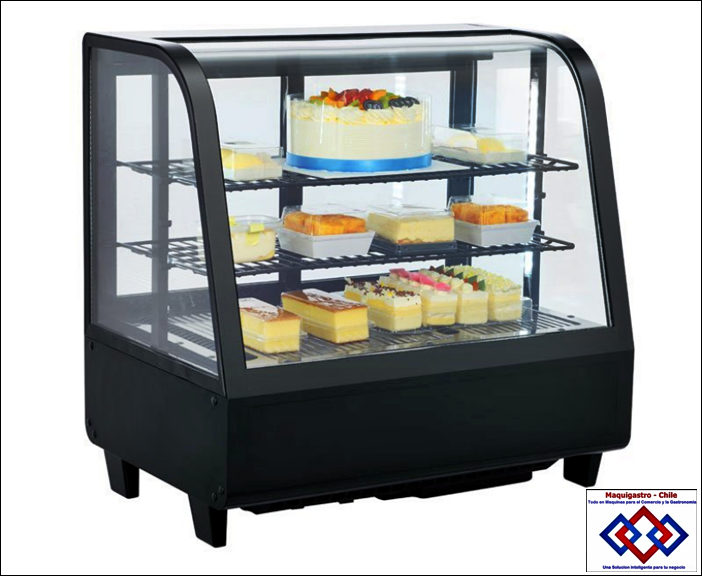 Vitrina Sobremesa Refrigerada Negra100 Litros
