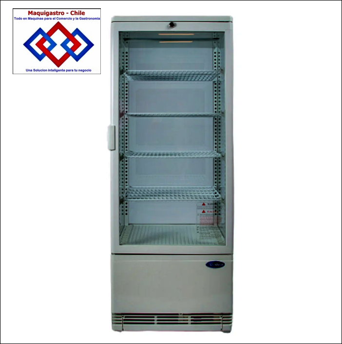 Vitrina Pedestal Refrigerada Blanca 235 Litros