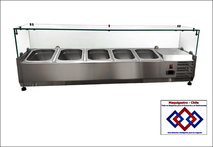 Salsera Refrigerada Sobremesa de 120 cm