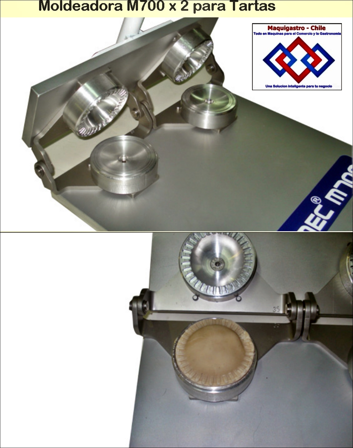Moldeadora M700x2 Plus con 2 Moldes para Tartas de 8 - 9 -10 -11 o 12 cm ERGAL
